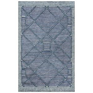 Vista Blue 7'9&quotX9'9&quot Tufted Recycled Polyester Rug