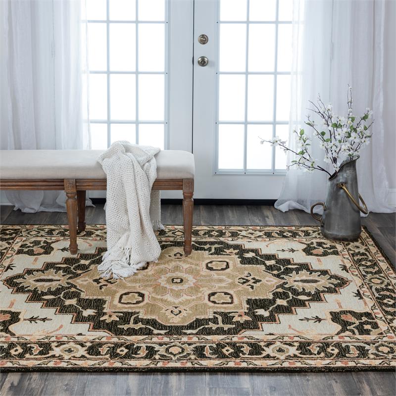 Alora Decor Conley Black 5'X7'6