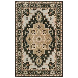 Alora Decor Conley Black 5'X7'6&quot Tufted Wool Rug