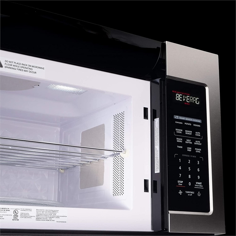 Cosmo COS-3019ORM2SS 30 In. Over-the-Range Microwave Oven With Vent Fan ...