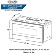 Cosmo COS-3016ORM1SS 30 in. Over-the-Range Microwave Oven with Vent Fan