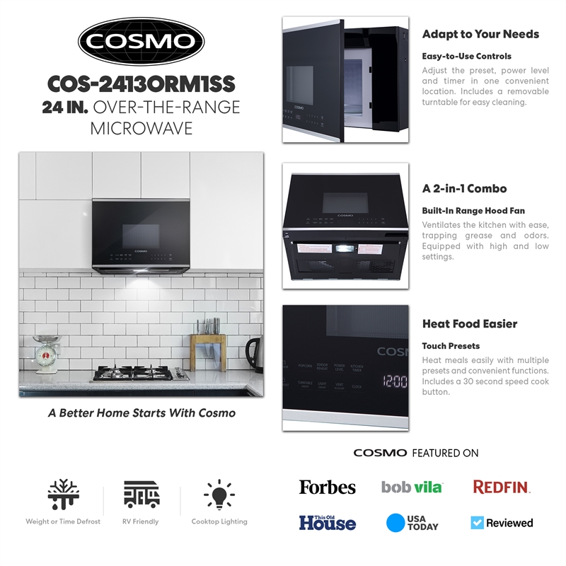24 in Stellar Collection 1.34 cu. ft Over the Range Microwave in Stainless Steel