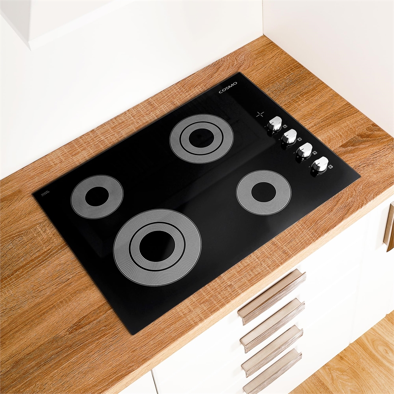 Cosmo COS-304ECC 30 in. Drop-In Electric Black Ceramic Glass Cooktop