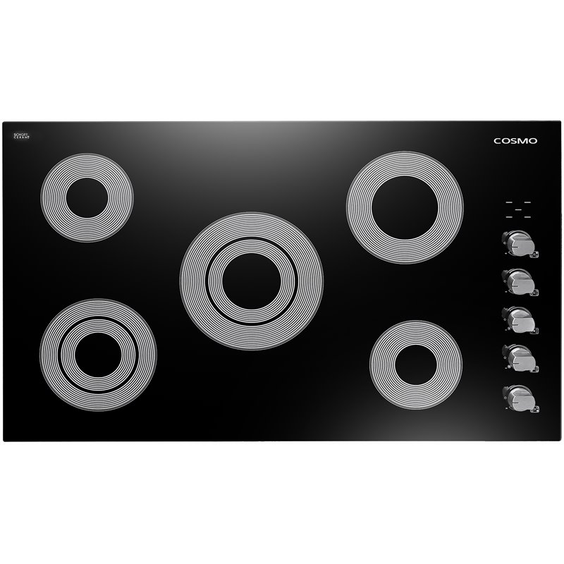 Cosmo COS-365ECC 36 in. Drop-In Electric Black Ceramic Glass Cooktop
