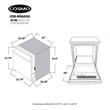 Cosmo COS-DIS6502 24 in. Stainless Steel Top Control Tall Built-In Dishwasher