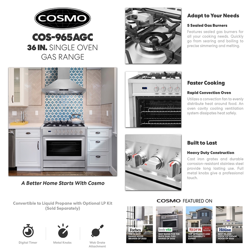 36 in. Nebula Collection 3.8 cu. ft. Gas Range in Stainless Steel