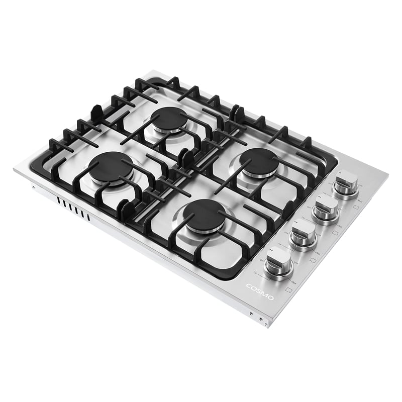 30 in. Gas Cooktop in Stainless Steel with 4 Italian Made Burners