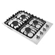 30 in. Gas Cooktop in Stainless Steel with 4 Italian Made Burners
