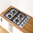 30 in. Gas Cooktop in Stainless Steel with 4 Italian Made Burners