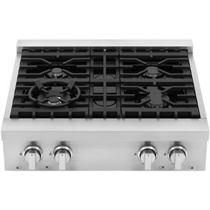 Cosmo COS-GRT304 30 in. Stainless Steel Slide-In Gas Cooktop with 4 Burners