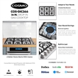 36 in. Gas Cooktop in Stainless Steel with 6 Italian Made Burners