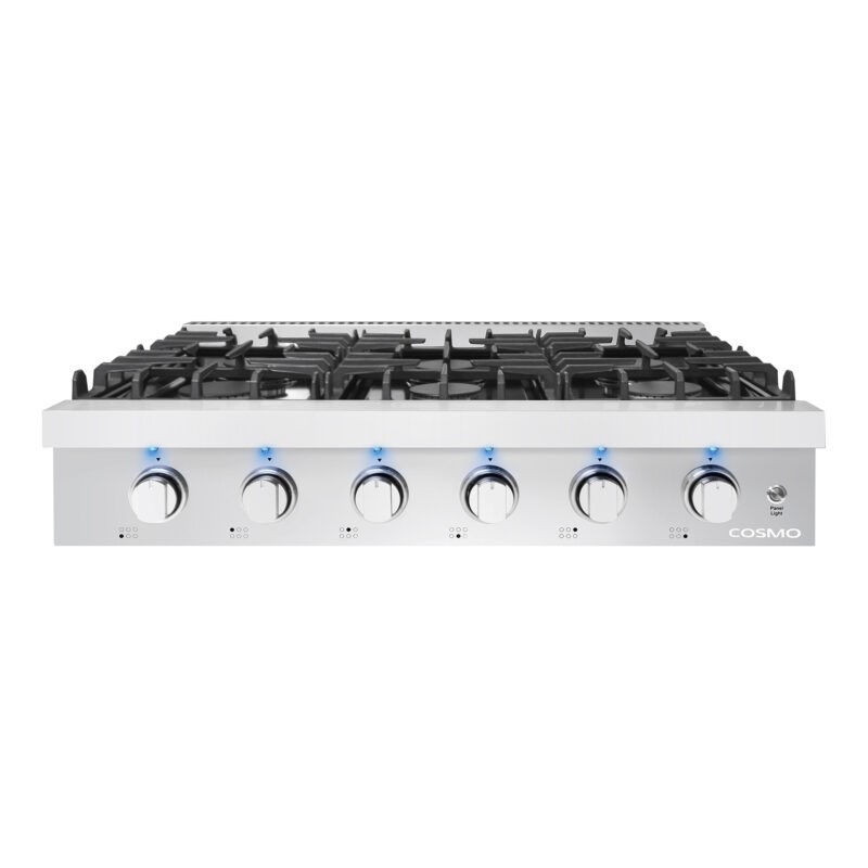 36 in. Slide-In Counter Gas Cooktop with 6 Sealed Italian Burners