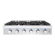36 in. Slide-In Counter Gas Cooktop with 6 Sealed Italian Burners