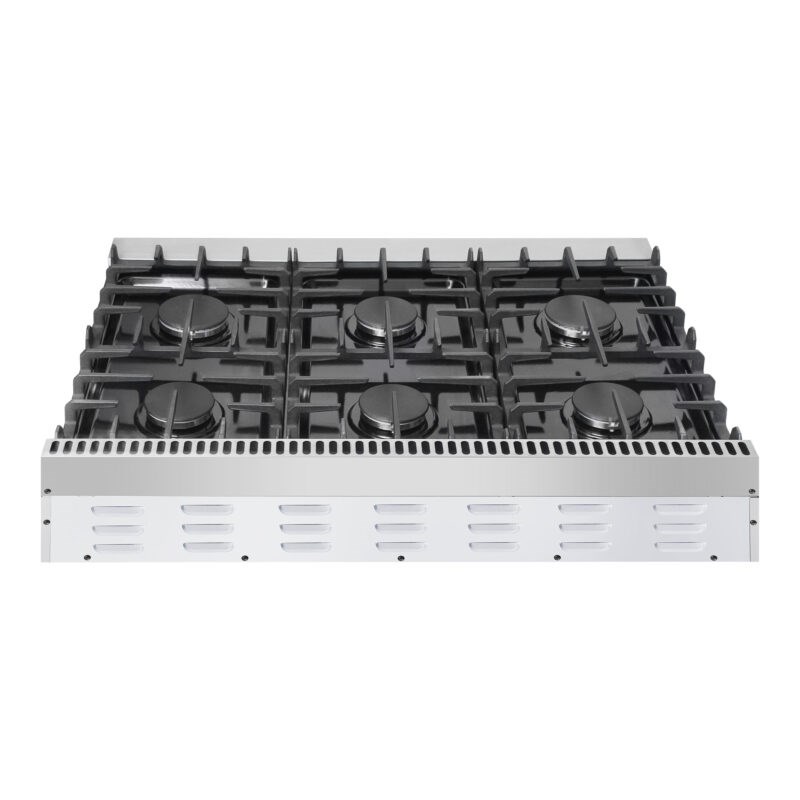 36 in. Slide-In Counter Gas Cooktop with 6 Sealed Italian Burners