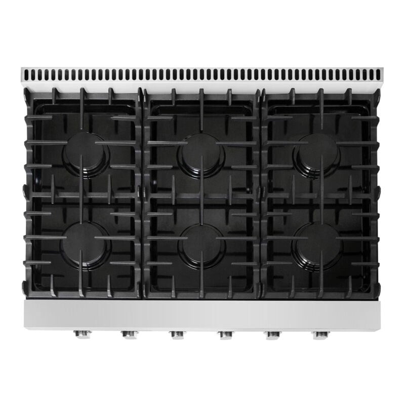 36 in. Slide-In Counter Gas Cooktop with 6 Sealed Italian Burners