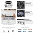 36 in. Slide-In Counter Gas Cooktop with 6 Sealed Italian Burners