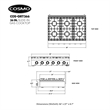 36 in. Slide-In Counter Gas Cooktop with 6 Sealed Italian Burners