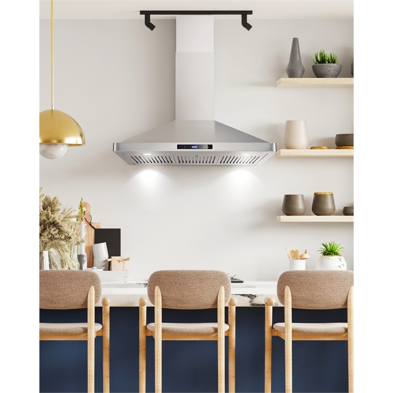 36 in. Vista Collection Ducted Wall Mount Range Hood in Stainless Steel