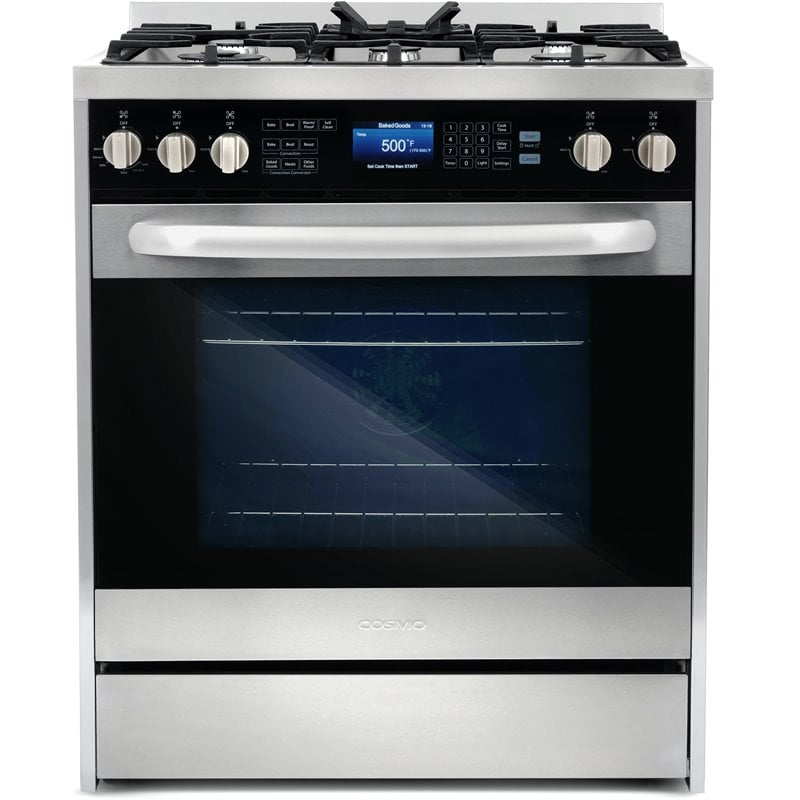 Cosmo COS-305DFSC 30 in. Dual Fuel Range with 7-Function Convection Oven