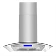30 in. Lumin Collection Ducted Island Range Hood in Stainless Steel