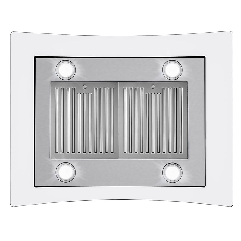 30 in. Lumin Collection Ductless Island Range Hood in Stainless Steel