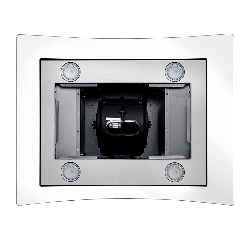 30 in. Lumin Collection Ductless Island Range Hood in Stainless Steel