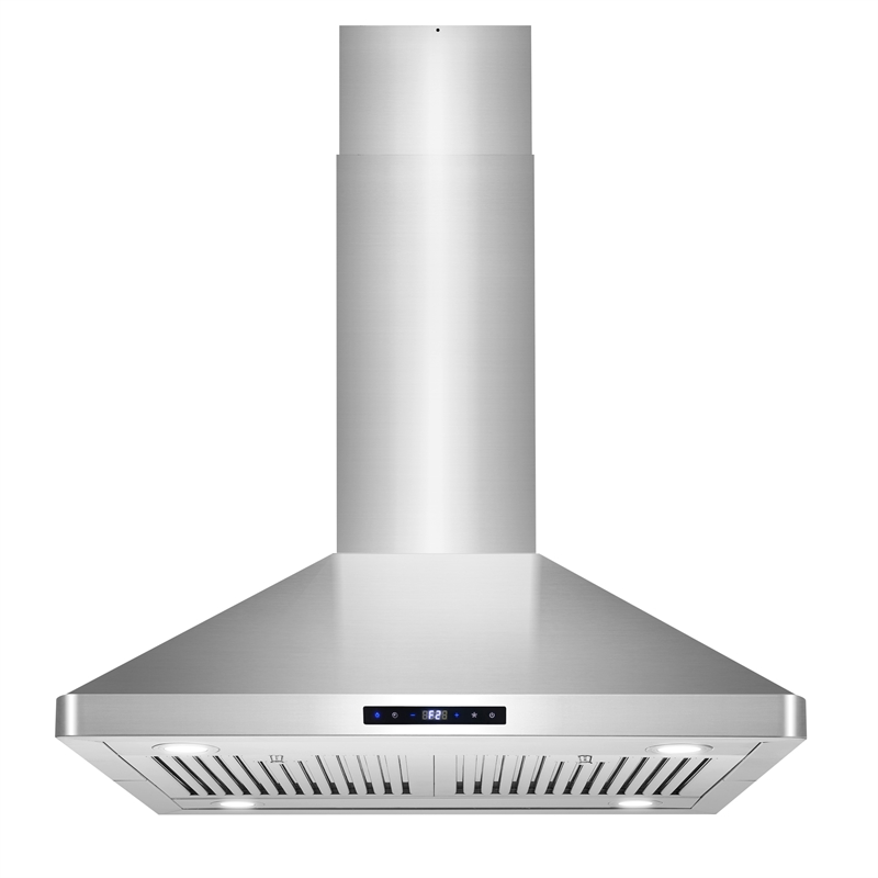 30 in. Lumin Collection Ductless Island Range Hood in Stainless Steel