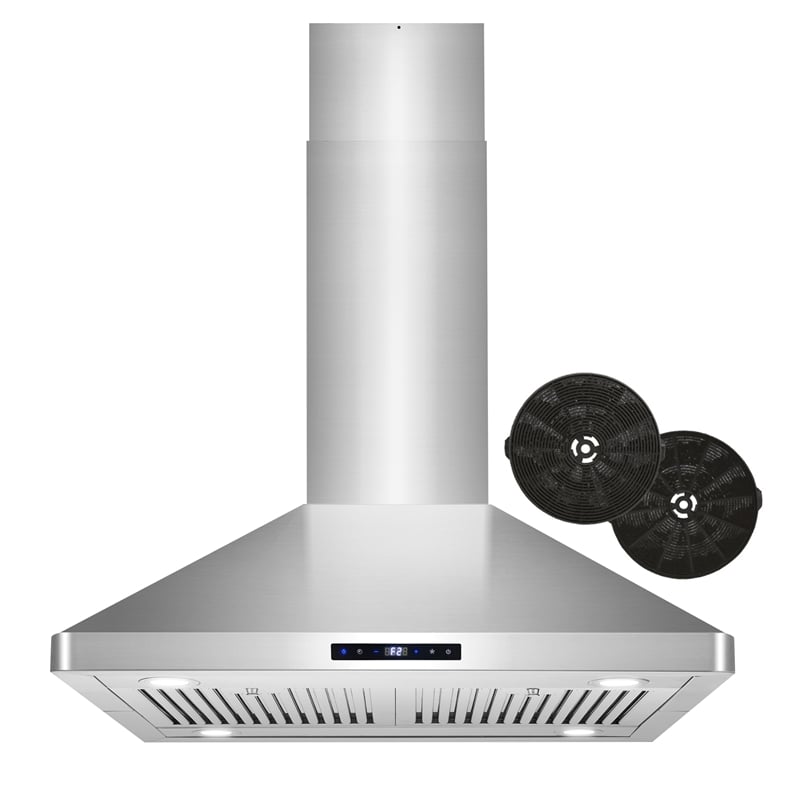 30 in. Lumin Collection Ductless Island Range Hood in Stainless Steel