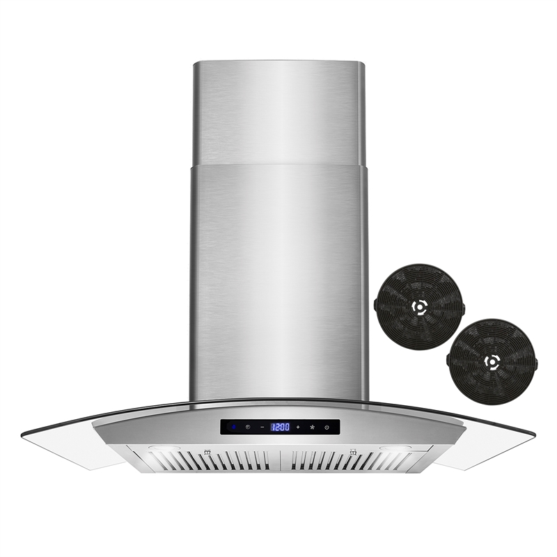 30 in. Vista Collection Ductless Wall Mount Range Hood in Stainless Steel