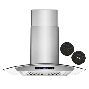 30 in. Vista Collection Ductless Wall Mount Range Hood in Stainless Steel