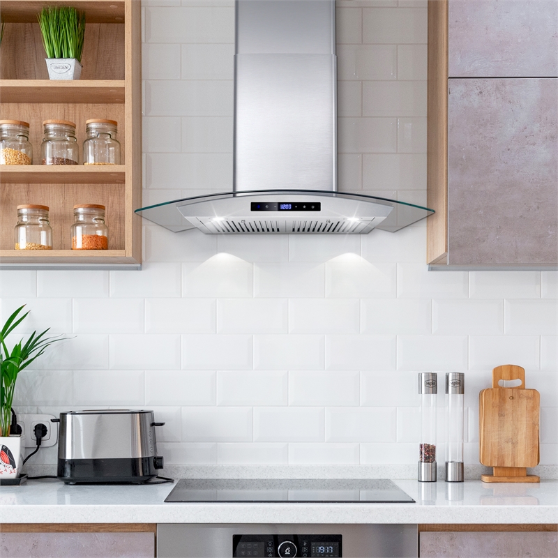 30 in. Vista Collection Ductless Wall Mount Range Hood in Stainless Steel