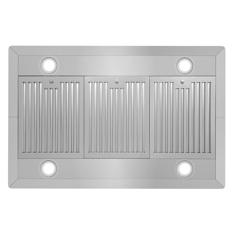 36 in. Lumin Collection Ducted Island Range Hood in Stainless Steel