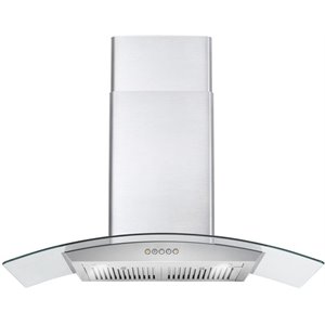 36 in. Vista Collection Ducted Wall Mount Range Hood in Stainless Steel