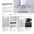36 in. Vista Collection Ducted Wall Mount Range Hood in Stainless Steel