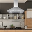 36 in. Lumin Collection Ductless Island Range Hood in Stainless Steel