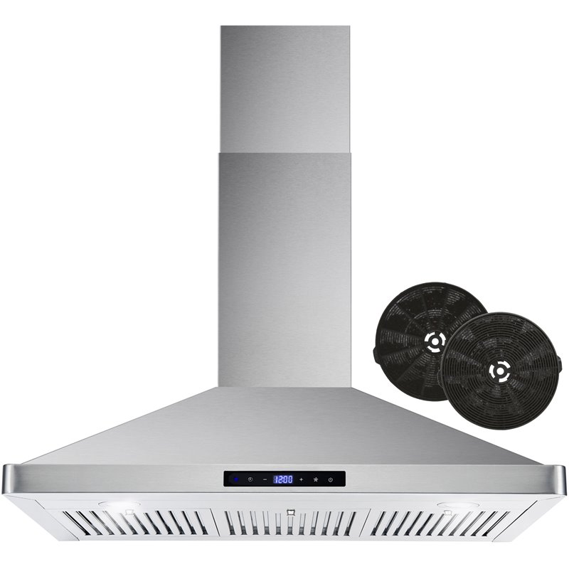 36 in. Vista Collection Ductless Wall Mount Range Hood in Stainless Steel