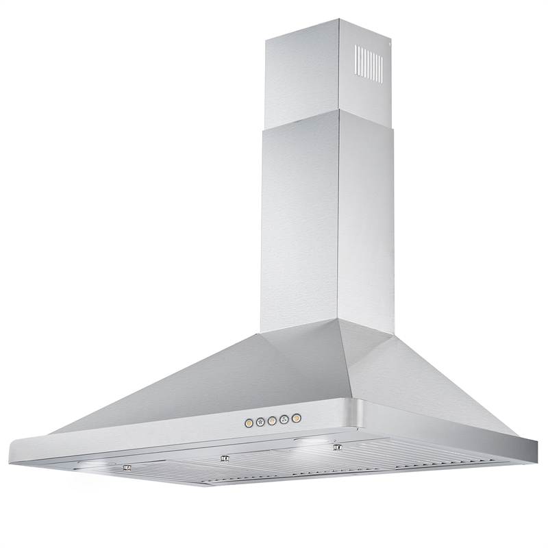 36 in. Vista Collection Ductless Wall Mount Range Hood in Stainless Steel