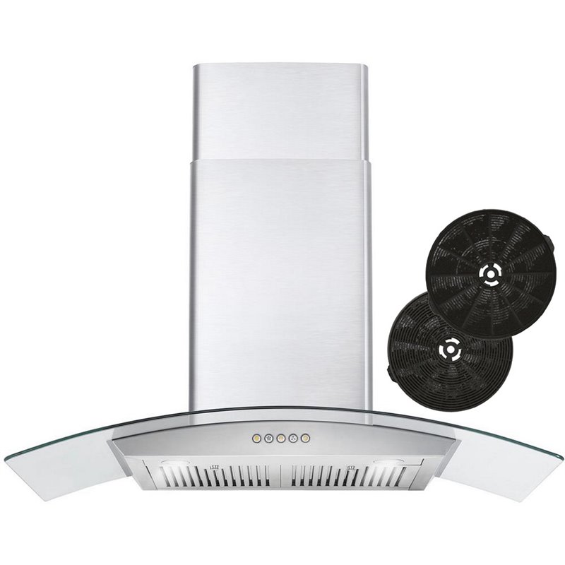 36 in. Vista Collection Ductless Wall Mount Range Hood in Stainless Steel