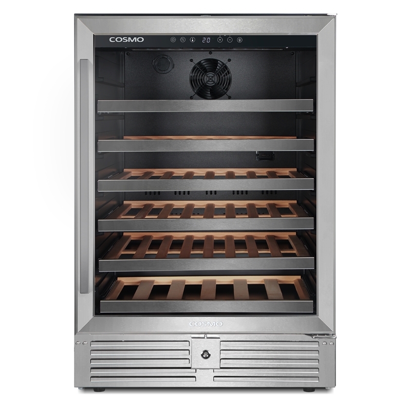 Cosmo COS-24BIWCS 48-Bottle Single-Zone Stainless Steel Freestanding Wine Cooler