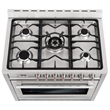 36 in. Nebula Collection 4.4 cu. ft. 5 Burners Gas Range- LP Kit