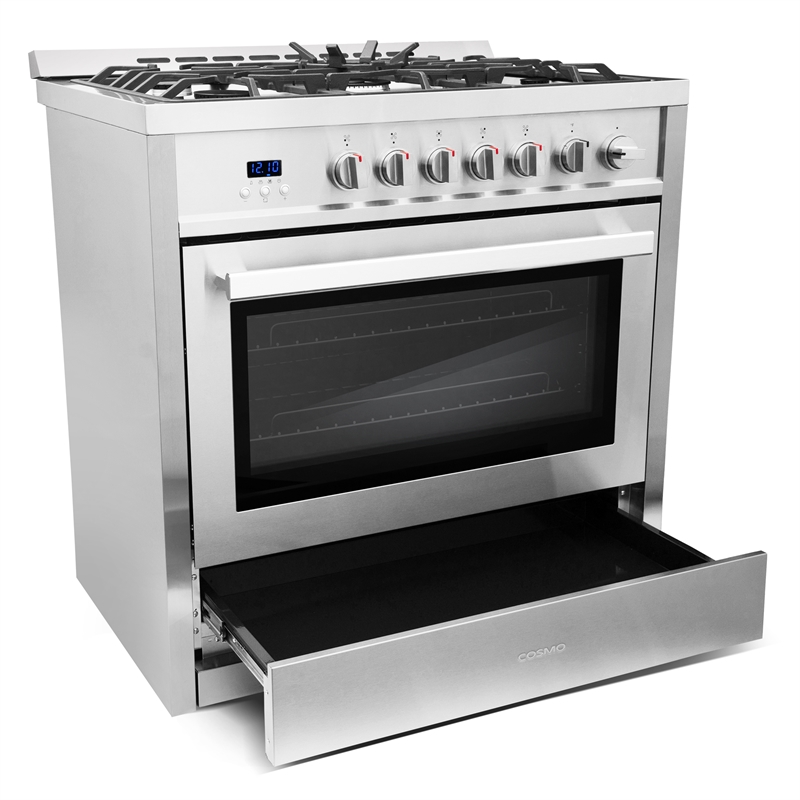 36 in. Nebula Collection 3.8 cu. ft. 5 Burners Gas Range- LP Kit