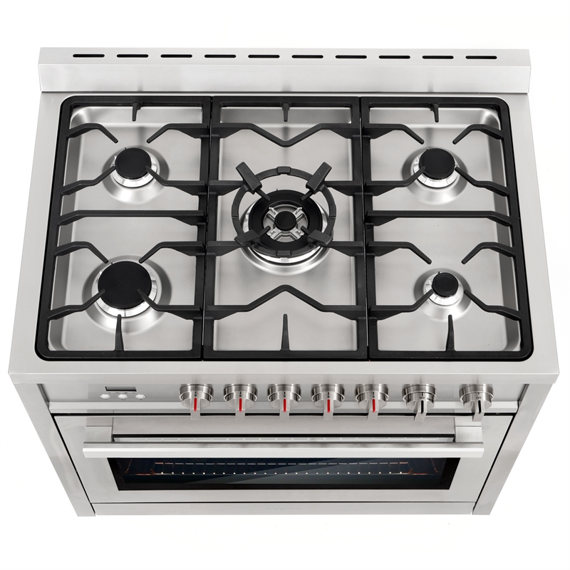 36 in. Nebula Collection 3.8 cu. ft. 5 Burner Gas Range - Propane Kit