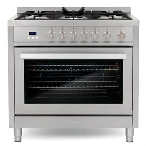 36 in. Nebula Collection 3.8 cu. ft. 5 Burner Gas Range - Propane Kit
