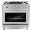 36 in. Nebula Collection 3.8 cu. ft. 5 Burner Gas Range - Propane Kit