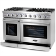 Cosmo COS-EPGR486G 48 in. Double Oven Gas Range & 48 in. Range Hood Set