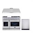 Cosmo COS-EPGR486G 48 in. Double Oven Gas Range & Range Hood & Dishwasher Set