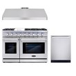 Cosmo COS-EPGR486G 48 in. Gas Range & Hood & Dishwasher Set - Liquid Propane