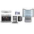 Cosmo 48 in. Range & Hood & Dishwasher & Wine Cooler & Fridge & Microwave Set