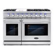 Cosmo 48 in. Range & Hood & Dishwasher & Wine Cooler & Fridge & Microwave Set