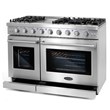 Cosmo 48 in. Range & Hood & Dishwasher & Wine Cooler & Fridge & Microwave Set